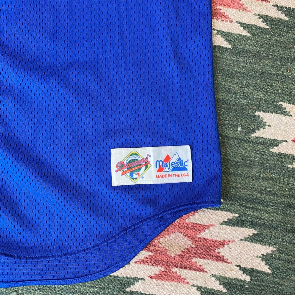 Vintage Majestic Dodgers Jersey Blue Diamond Collection Mesh MLB Mens Large 6000 - Picture 2 of 8